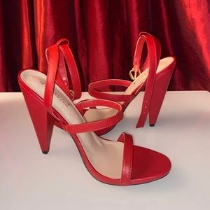 Beautiful red leather sandal